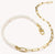 Collier de perles avec chaîne à maillons plaquée or et lien connect ovale, fermoir mousqueton