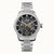 Ingersoll Bronc Herrenuhr mit silberfarbenem Metallarmband und schwarzem Zifferblatt
