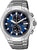 Herrenarmbanduhr mit blauem Zifferblatt, Titanarmband und Chronographen-Subziffern