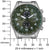 Citizen Eco-Drive Chronographe : cadran vert avec sous-cadrans et compteurs chronographes.