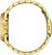 Goldene Herrenuhr in Seitenansicht mit Edelstahlarmband und markanter Krone