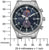 Montre bracelet en acier inoxydable avec cadran bleu foncé et indication des mesures en millimètres