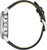 Montre Citizen pour homme avec bracelet en cuir noir et boîtier argenté sur le côté