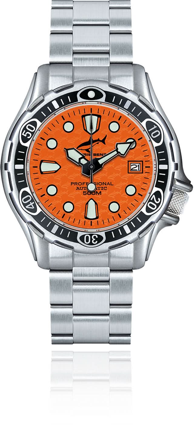 Montre automatique Chris Benz DEEP 500M CB-500A-O-MB pour homme • Étanche 500m • Shark Proof