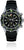 Montre homme avec bracelet noir, cadran multicolore et lunette