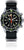 Herrenuhr mit schwarzem Zifferblatt, grünen Markierungen und schwarzem Textilarmband