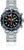 Montre homme avec bracelet en acier inoxydable, cadran bleu et affichages chronographes