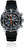 Montre pour homme avec chronographe, cadran bleu foncé et bracelet en caoutchouc noir