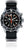 Montre chronographe pour homme avec cadran noir, accents rouges et bracelet en nylon