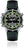 Montre numérique pour homme avec bracelet noir, cadran et lunette verts, affichage numérique