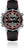 Montre homme avec bracelet textile noir, lunette rouge et affichage numérique