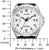 Herrenuhr im Größenvergleich, silbernes Gehäuse, schwarzes Armband