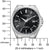 Herrenuhr mit schwarzem Zifferblatt, Zeigern und Datumsfenster, frontal