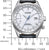 Bracelet de montre pour homme avec bracelet en cuir noir, boîtier argenté et aiguille des secondes bleue