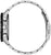 Bracelet pour homme, fond de boîtier en acier inoxydable argenté et bracelet perforé.