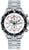 Herrenuhr mit schwarzem Zifferblatt, Chronographenanzeigen und Metallarmband