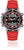 Montre numérique pour homme avec bracelet en silicone rouge, cadran noir et accents rouges