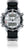 Montre homme avec bracelet textile noir, aiguilles analogiques et affichage numérique de la profondeur