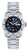 Montre marine pour homme avec cadran bleu, bracelet en acier et aiguilles rouges, verre saphir