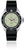 Herrenuhr mit schwarzem Armband, silberfarbener Lünette und beigem Zifferblatt