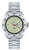 Bracelet de montre pour homme avec bracelet en métal argenté et cadran jaune