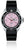 Montre Chris Benz pour homme avec cadran rose, bracelet en caoutchouc noir et lunette
