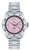 Bracelet de montre pour homme avec bracelet en métal argenté et cadran couleur or rose