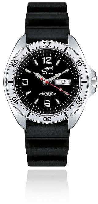 Bracelet de montre pour homme avec cadran noir, boîtier argenté et bracelet en silicone noir