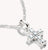 Pendentif breloque croix avec pierres de zircon, fixé à un maillon de chaîne