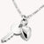 Pendentif cœur et clé en argent sur chaîne, brillant