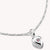 Pendentif charm en forme de cœur avec pierre rose et motif étoile, sur chaîne
