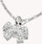 Charm breloque en argent sterling avec pierres de zircone scintillantes et passant pour collier