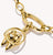 Pendentif Charm Thomas Sabo Lovebirds en argent plaqué or, détail cœur et pierre transparente