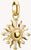 Pendentif Charm Thomas Sabo Soleil, doré, avec pierres précieuses blanches et passant