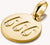 Pendentif breloque plaqué or avec motif rond 666, trois petites pierres