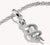 Pendentif breloque serpent argenté avec passant et pierre claire, sur chaîne