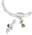 Pendentif charm en argent sur bracelet à maillons, motif Snoopy et Peanuts