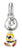 Pendentif breloque en argent avec figurine de Snoopy, chemise jaune et bélière