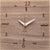 Rechteckige Wanduhr aus Nussbaum-Holz mit Zifferblatt und Zeigern