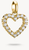 Pendentif Charm, cœur serti de pierres précieuses en argent plaqué or - Thomas Sabo Modèle : CC1237-414-14