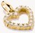 Pendentif Charm, cœur serti de pierres précieuses en argent plaqué or - Thomas Sabo Modèle : CC1237-414-14