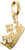 Pendentif Charm plaqué or avec couronne et pierres précieuses blanches, Thomas Sabo