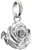 Charm Fleur de Rose argenté avec passant, Thomas Sabo