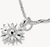 Pendentif breloque soleil en argent avec pierre blanche, attaché à une chaîne