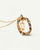 Collier lettre U, pendentif U doré avec anneau en pierre multicolore