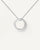 Collier en argent sterling 925 avec pendentif rond et petite bélière en haut
