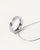 Collier en argent sterling 925 avec pendentif rond plat et incrustation de zirconias