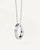 Collier en argent sterling 925 avec pendentif cercle ovale et pavage en zirconias