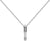 Collier en argent sterling 925 avec pendentif allongé et détails de pierres