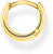 Créole en or jaune avec fermoir à boule, anneau doré, rond